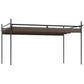 10' x 10' Outdoor Gazebo, UPF30+ Retractable Pergola Canopy, Free Standing Metal Pergola Kit, Brown