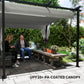 Metal Retractable Pergola Canopy with Sidewalls, Outdoor Gazebo UPF30+ Sun Shade Shelter for Garden, Deck