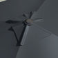 10x10ft Cantilever Umbrella Rotatable Square Market Parasol, 4 Adjustable Angle for Outdoor Backyard Patio Dark Grey