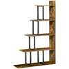 5-Tier Ladder Bookshelf - Rustic Brown