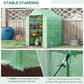56" x 54" x 74" Walk-in Greenhouse Portable Garden Flower Seed Warm House with 8 Shelves, Outdoor Plant Growth Hot House, PE Cover, Green