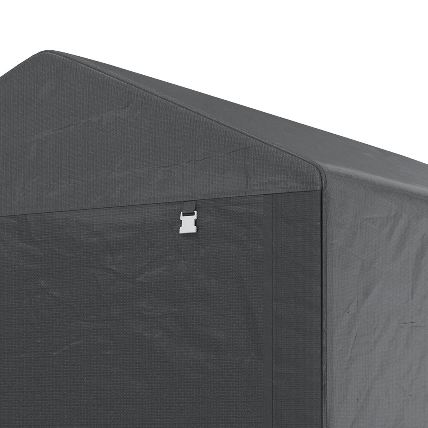 Portable Bicycle Shed with Galvanised Steel Frame and Large Door, Waterproof Outdoor Shed for Garden Tools, Dark Grey