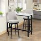 Extra Tall Bar Stools Set of 2, Modern 360° Swivel Barstools, Dining Room Chairs with Steel Legs Footrest, Cream White