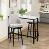 Extra Tall Bar Stools Set of 2, Modern 360° Swivel Barstools, Dining Room Chairs with Steel Legs Footrest, Cream White