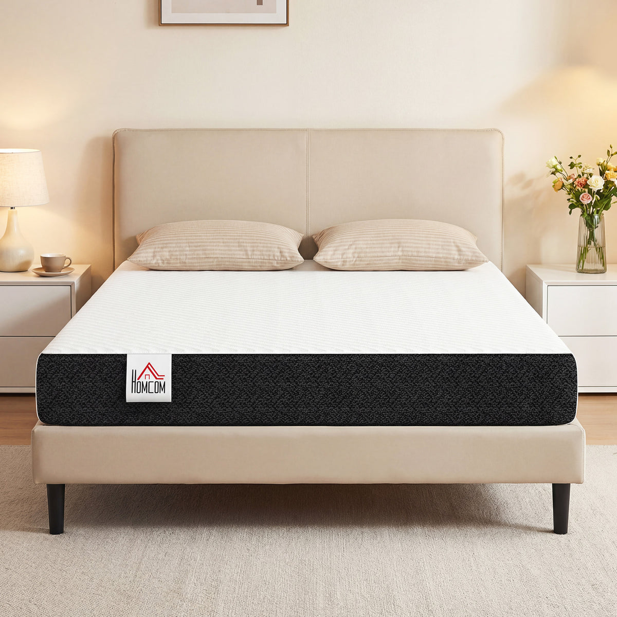 Twin 6 Inch Memory Foam Mattress in a Box, Pressure Relief & Lumbar Support, CertiPUR-US Certified, Medium Firm