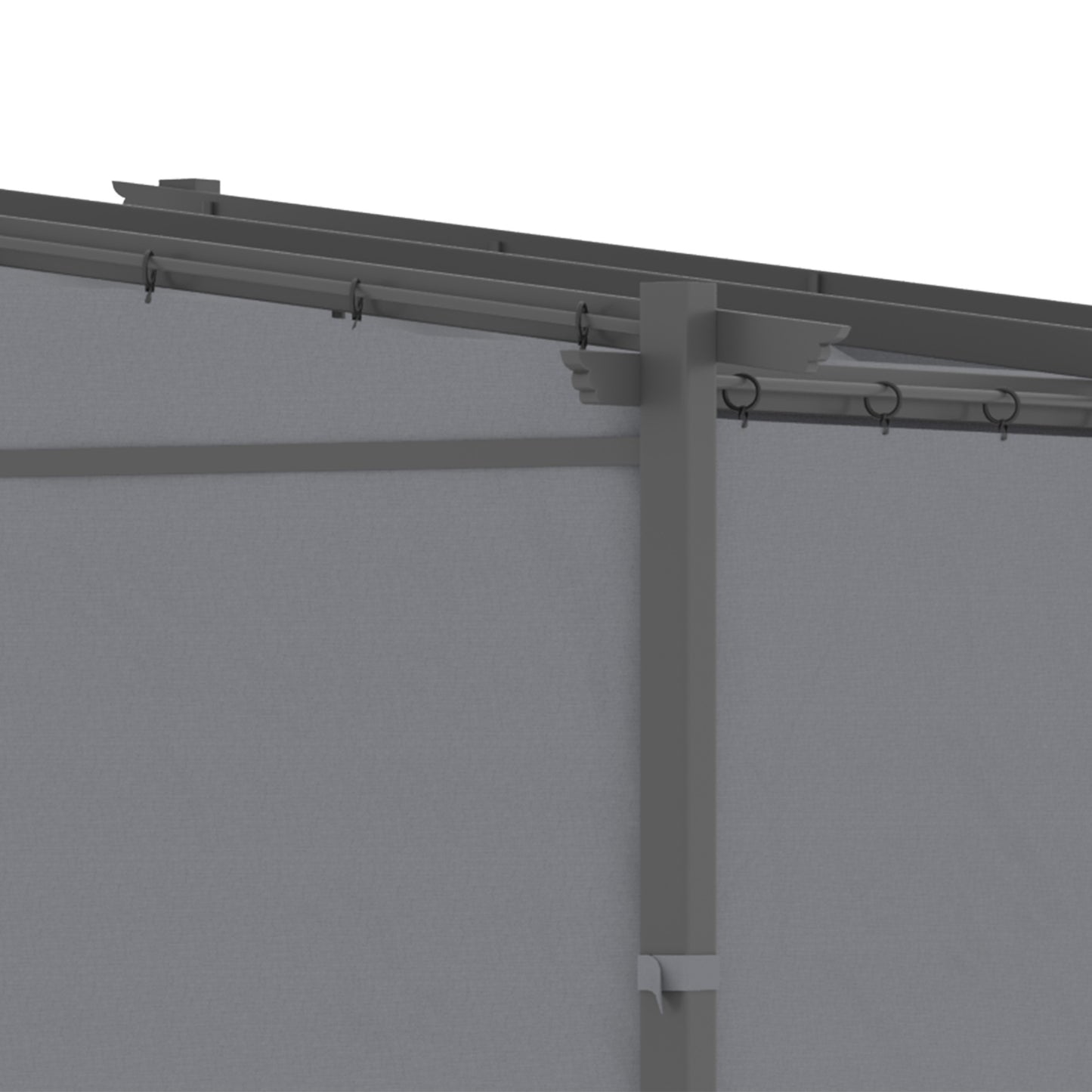 Metal Pergola with Sliding Roof Canopy, Retractable Pergola Canopy