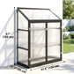 Polycarbonate Greenhouse with 2-Tier Shelves Gardening Green House for Patio Garden, Black