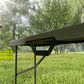 6 ft Plastic Bench Seat, 2 PC Portable Foldable Folding Bench with Carrying Handle for Picnic Camping, Distressed Brown