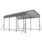 10 x 15FT Metal Carport, Heavy-Duty Carport Canopy with Reinforced Frame & Galvanized Steel Roof, Dark Grey