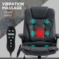 Executive Heated Massage Office Chair, High-Back Reclining Swivel Chair, Vibrating Adjustable Leather Chair, Black