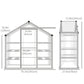 6.3' x 2.3' x 6.1' Outdoor Polycarbonate Greenhouse with 3-Tier Shelves, Cold Frame Greenhouse with Sliding Door and Aluminum Frame
