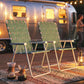 Set of 2 Folding Patio Chairs, Portable Chair Set with Armrests for Camping, Garden, Pool, Beach, Backyard, Green