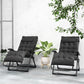 Folding Garden Chairs Set of 2, Reclining Zero Gravity Chair, Sun Lounger with Cushion and Headrest, Khaki