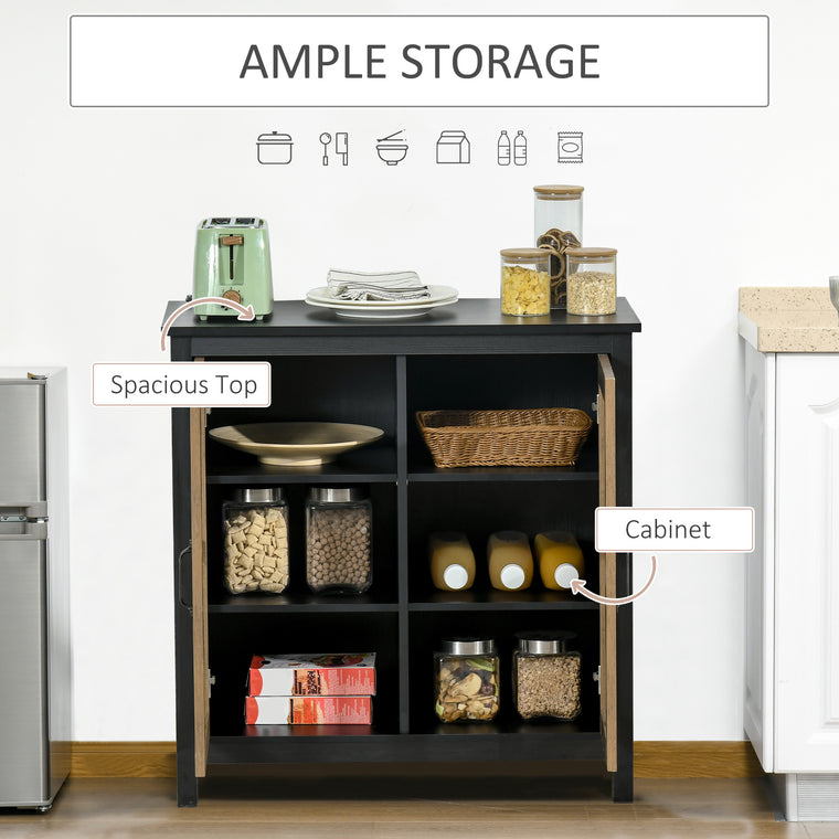 Glass Door Buffet Cabinet with Shelf