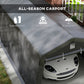 Portable Garage, Heavy Duty Carport Canopy with Ventilation Windows and Large Roll-up Door, Dark Grey