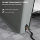 Portable Garage, Heavy Duty Carport Canopy with Ventilation Windows and Large Roll-up Door, Dark Grey