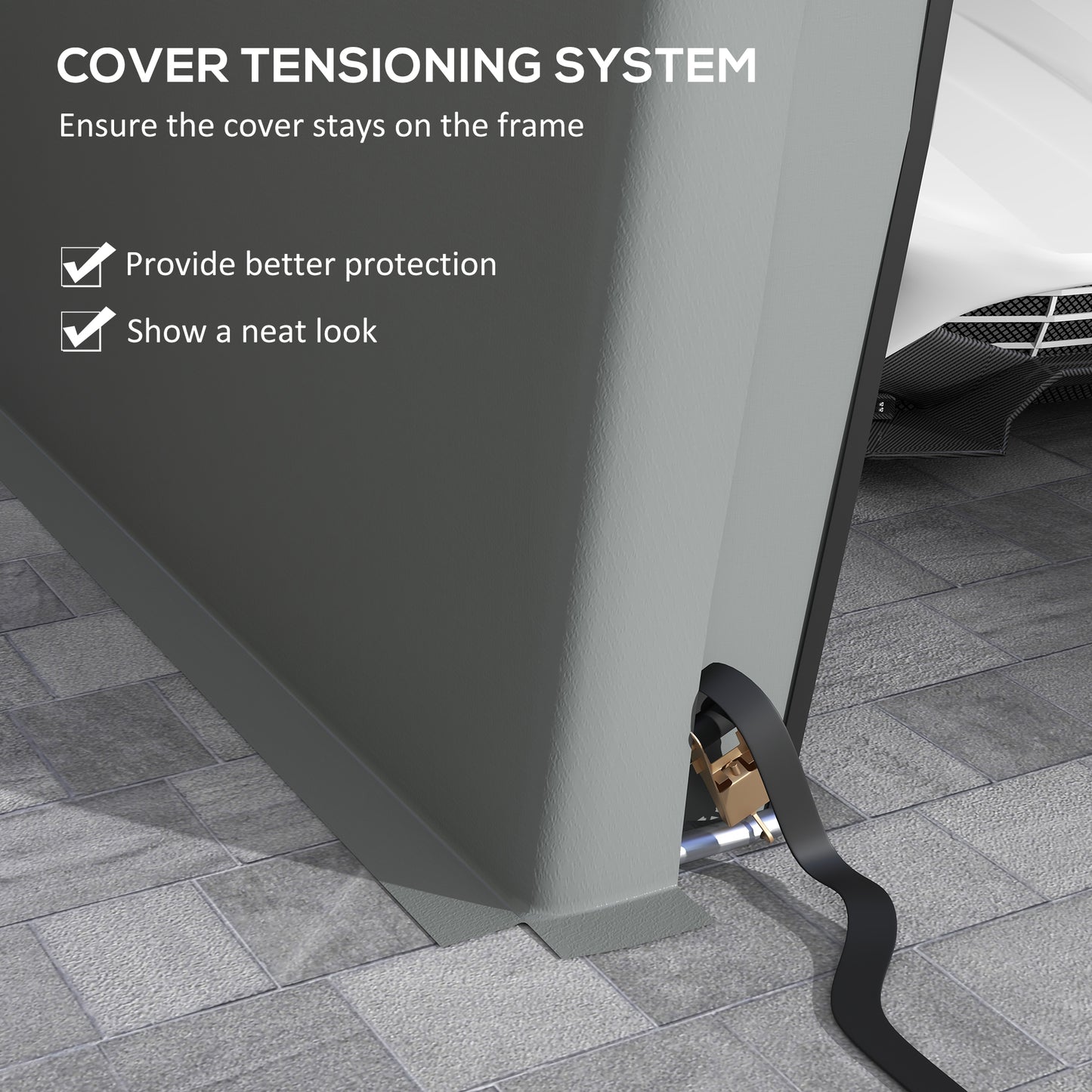 Portable Garage, Heavy Duty Carport Canopy with Ventilation Windows and Large Roll-up Door, Dark Grey