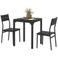 Dining Table Set for 2, 3 Piece Kitchen Table and Chairs with Metal Legs for Small Spaces, Black