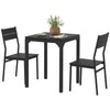 3-Piece Dining Table Set for 2 with Metal Legs