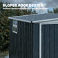 Outdoor Storage Shed, Metal Garden Shed with Window, 2 Vents and Lockable Door for Backyard, Garden, Patio