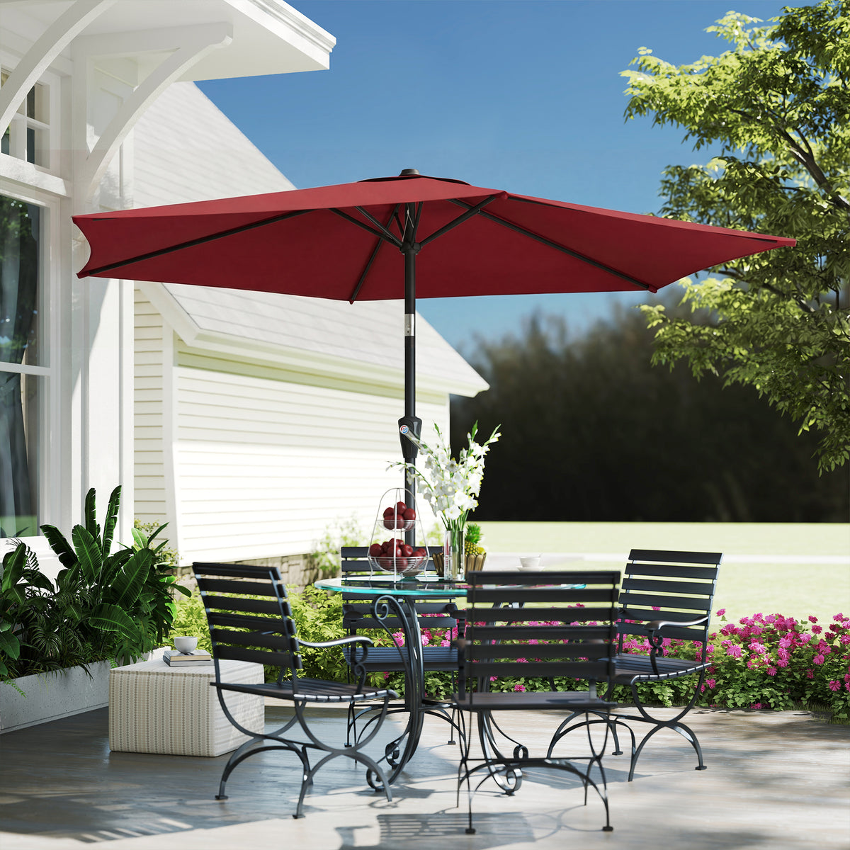 9' Patio Umbrella with 6 Ribs & UV Protection