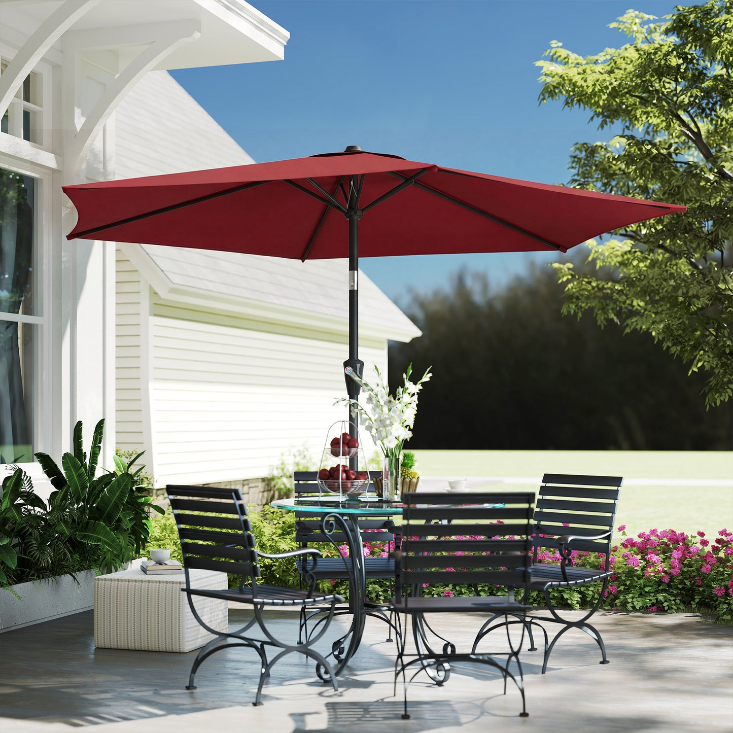 9' Patio Umbrella with 6 Ribs & UV Protection
