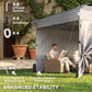 10 x 10 ft Pop Up Canopy Tent with 4 Sidewalls, UPF 50+ 1-Button Push Outdoor Instant Canopy with Wheeled Bag, Dark Grey
