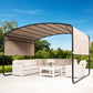10' x 13' Retractable Pergola Canopy, Outdoor Metal Pergola Gazebo Sun Shade Shelter with Steel Frame, Khaki