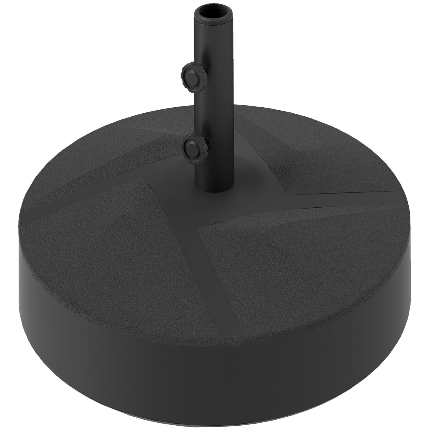 Patio Umbrella Base Holder, Heavy Duty Outdoor Umbrella Stand Base, Sand/Water Filled, Φ22" x 15.7" H, Black