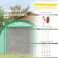 Upgraded Tunnel Greenhouse Green House with Mesh Door and Windows, 6 Plant Labels and Gloves, White