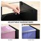 4 Drawer Filing Cabinet with Lock, Office Storage Cabinet with Adjustable Hanging Bars for A4 Letter Size Files, Black