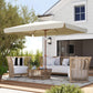 Patio Umbrella 118.1" x 78.7" Outdoor Parasol UV50+ Protection in Beige