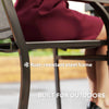 Patio Chairs with Armrest and High Backrest, Set of 2