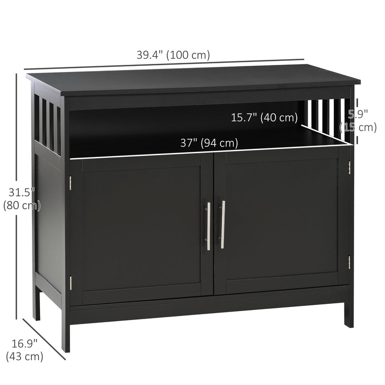 Kitchen Sideboard Buffet with Open Shelf