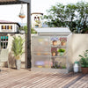 Aluminum Cold Frame Greenhouse, Raised Planter Bed Protection with Openable Top and 2 Shelves for Outdoor Indoor