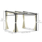 Metal Pergola with Sliding Roof Canopy, Retractable Pergola Canopy