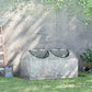 47" x 24" x 24" Portable Mini Tunnel Greenhouse Garden Planting Outdoor Flower Warm House Box with 2 Windows Steel Frame PE Cover, White