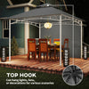 10' x 10' Dark Grey Patio Gazebo with Storage & Hook