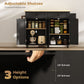 Kitchen Island with Storage, Rolling Kitchen Cart with Charging Station, Drop Leaf, Spice Rack, Towel Rack, Drawers