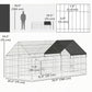 Metal Chicken Coop with UV-Resistant Cover for Hens, Rabbits, Ducks, Geese, 71" x 29.5" x 29.5", Black