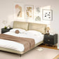 Bedside Table Set of 2, Modern Nightstand with 2 Drawers, Side End Table with Metal Legs for Living Room, Bedroom, Black