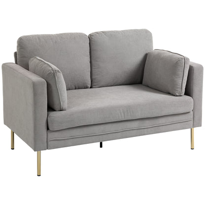 55" Loveseat Sofa with 2 Pillows - Grey