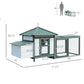 77" Chicken Coop Hen House Rabbit Hutch Poultry Cage Pen Outdoor Backyard with Nesting Box Run Green