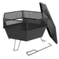 20" Foldable Wood-Burning Fire Pit with Poker