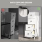 4 Drawer File Cabinet with Lock, Office Filing Cabinet, A4 Letter Size, Hanging File Folders, White
