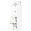 4-Drawer Fluted Filing Cabinet with Lock