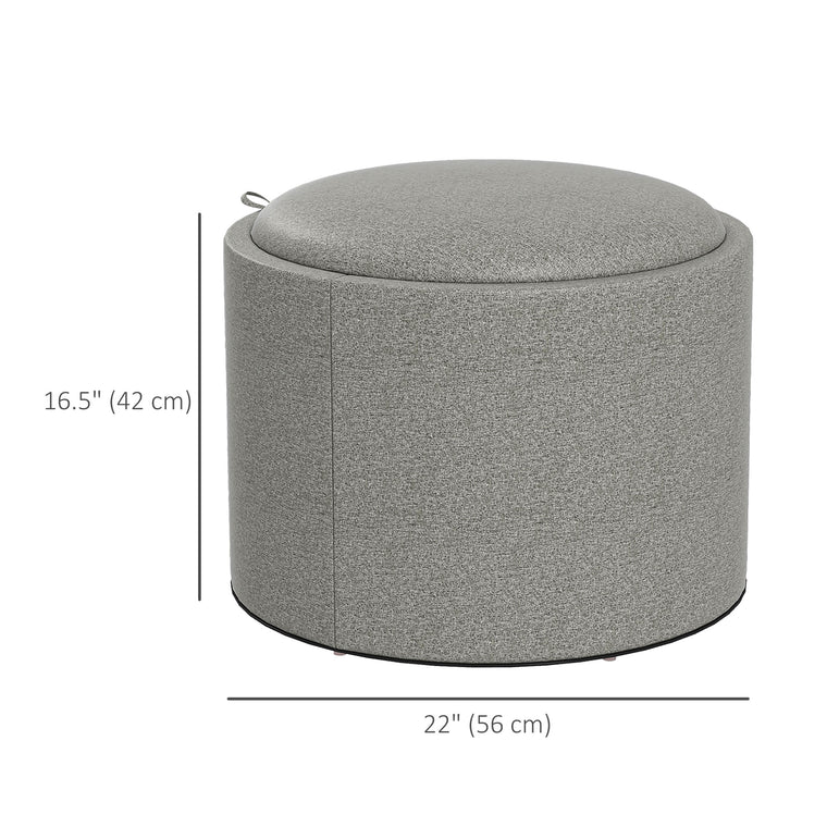 Round Coffee Table with Hidden Storage