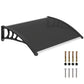 Window Awning Door Canopy, 29.9" x 39.4" Polycarbonate Cover, Front Door Patio Canopy with Solid Panel, Transparent