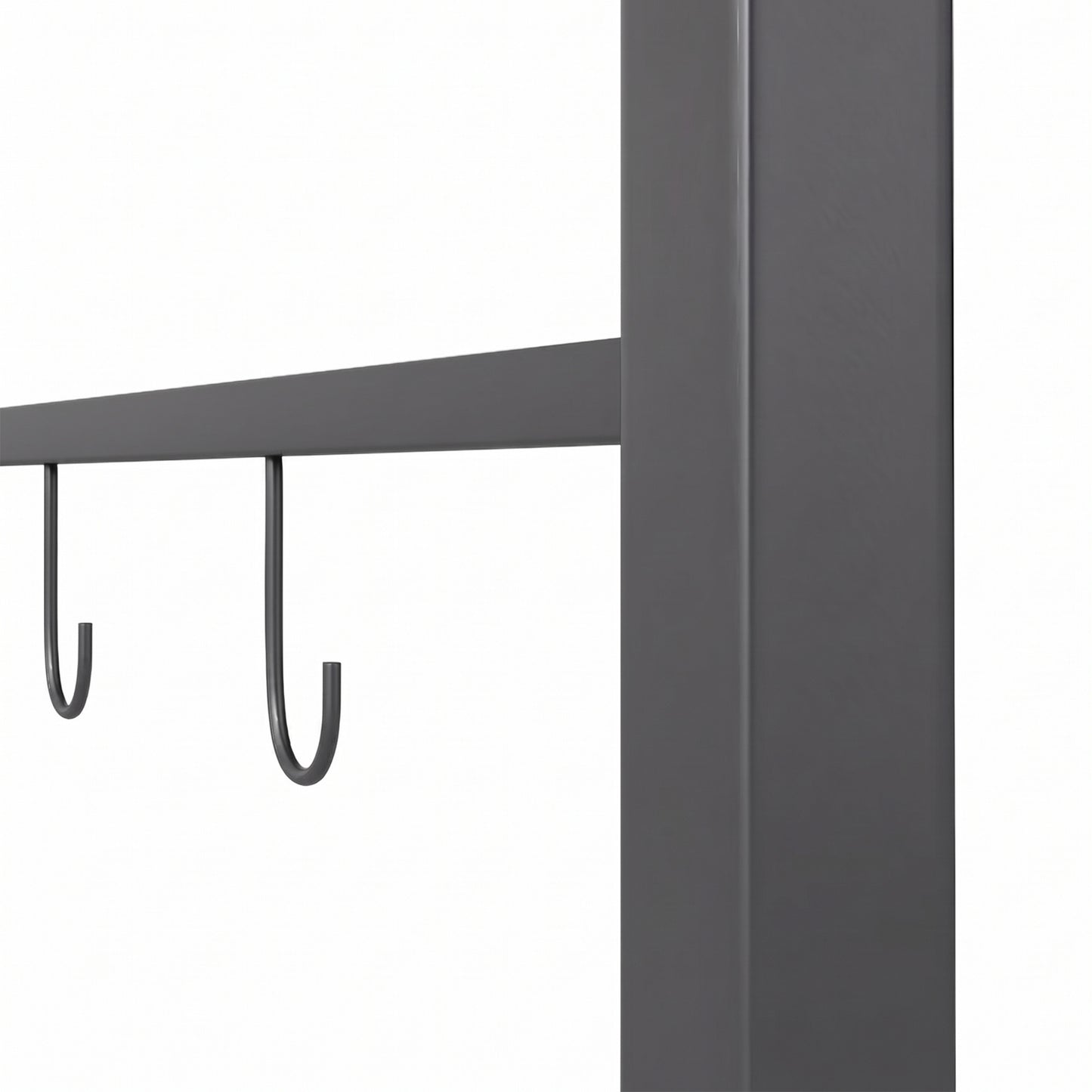 7' x 5' Garden Grill Canopy, BBQ Grill Gazebo Tent with Steel Frame and Hooks, Outdoor Sun Shade, Charcoal Grey