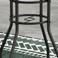 23.6" Round Patio Table, Outdoor Side Table with Glass Printed Top, Multicolour